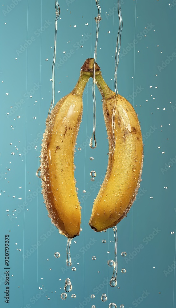 Poster a banana being dropped into water