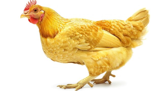broiler chicken isolated white background