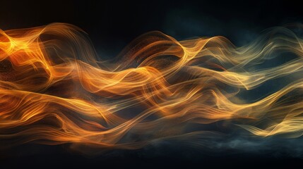 Fototapeta premium Abstract Fiery Waves of Light