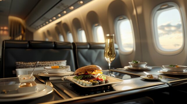 Luxurious In-Flight Meal