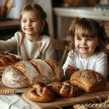 Beautiful bread and chaild