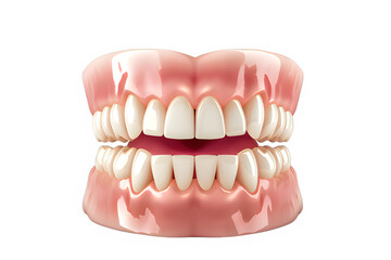 Obraz premium Teeth gum jaw plastic model PNG isolated. Medical healthy clean good condition hygiene beauty tooth healthcare clinic. Dental health protection wellness concept. Smiley tooth oral orthodontic