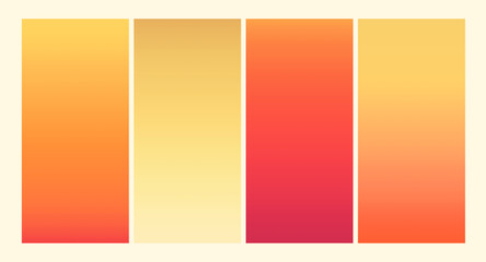 Fototapeta premium Autumn color flyer set of blurred backgrounds with soft color gradients. Vector gradient background illustration