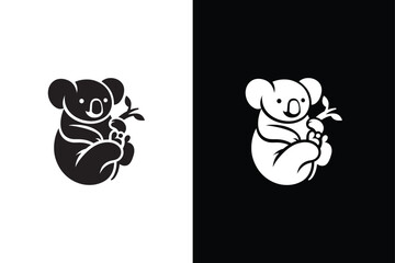 set of koala . kid koala black logo icon design vector.  © Suspense