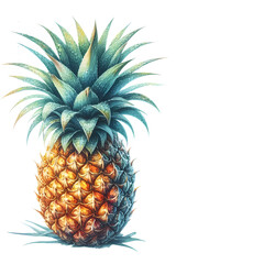 Obraz premium Vibrant Pineapple with Tropical Vibes Perfect Summer Theme Image for Seasonal Projects