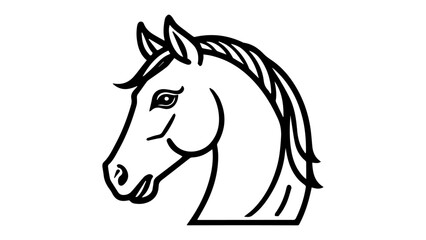 horse illustration symbol vector on white background