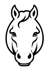 simple hose portrait vector on white background