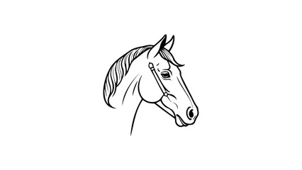 horse isolated on white background