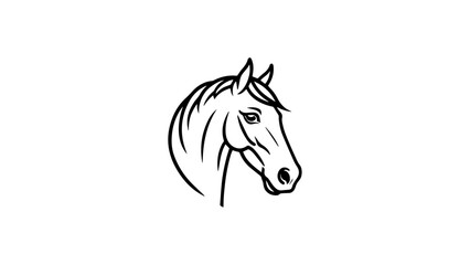 horse sign isolated on white in vector