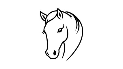 beautiful horse head silhouette