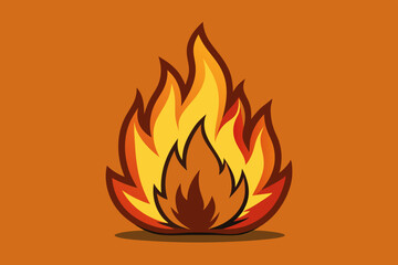 Fire image vector art illustration