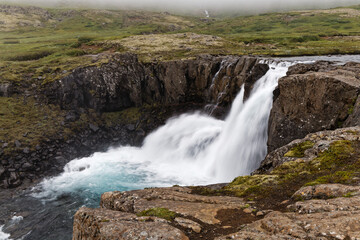 waterfall on the rocks