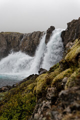 waterfall in the mountains