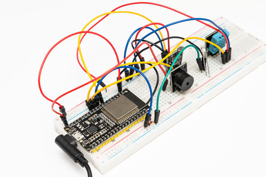 DIY prototype electronic project on a breadboard