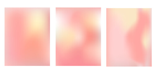 Fototapeta premium Autumn set gradient backgrounds. collection of vertical banners templates. Vector illustration.