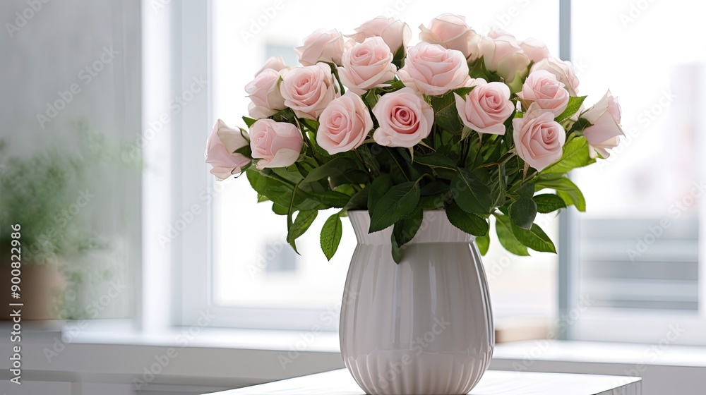 Canvas Prints A bouquet of pale pink roses 