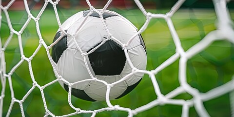 Soccer Ball Striking Net in Dynamic Goal Moment