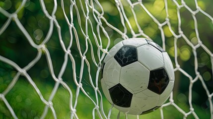 Soccer Ball Striking Net in Dynamic Goal Moment