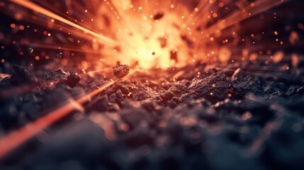 Obraz premium Development concept with DetonationEffect effect depicted in an ultramodern and supernatural scene with sunlight filtering through