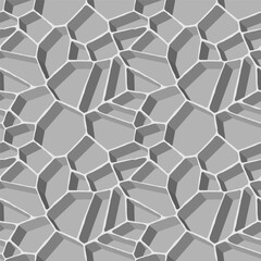 Abstract seamless pattern with voronoi cell texture - hand drawn vector illustration.