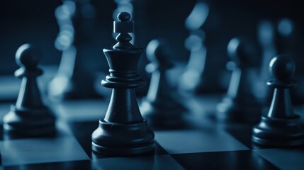 Strategy concept depicted in an ultramodern and supernatural scene with sunlight filtering through