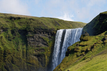 waterfall in the mountains