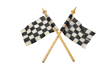Fototapeta premium racing flag isolated on white