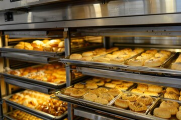  A homemade French dessert sweet croissant gourmet chocolate bread