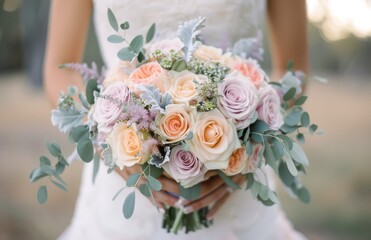 Bride Holding Wedding Bouquet