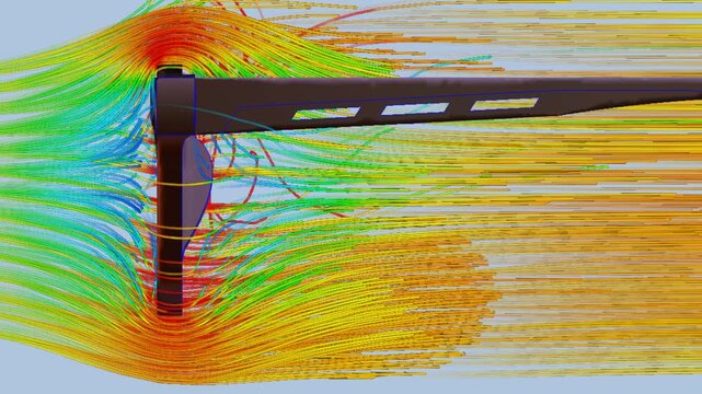 Glasses airflow simulation - CFD simulation Computational fluid dynamics