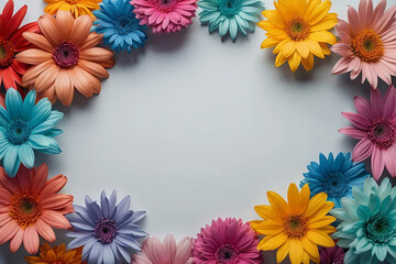 Obraz premium a 3d colorful flowers