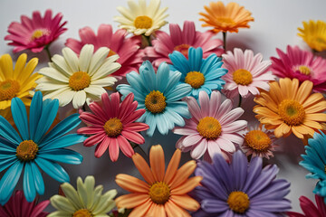 Fototapeta premium a 3d colorful flowers
