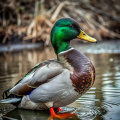 Elegant Mallard Duck Silhouettes: Art and Design Inspiration