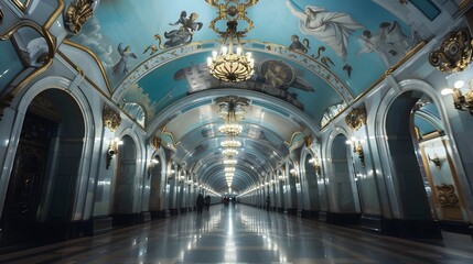 Moscow metro station Arbatskaya. 