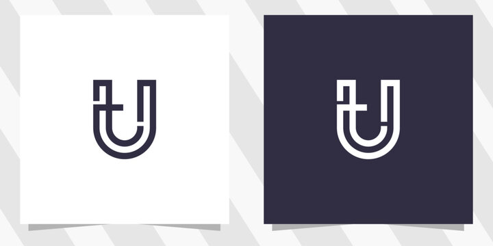 letter ut tu logo design vector