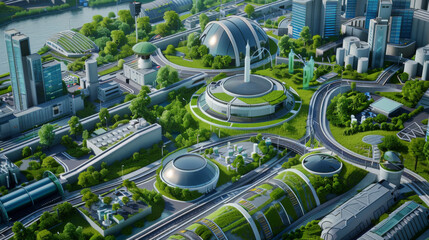 Smart City Environmental System: Featuring Smart Waste Sorting, Renewable Energy Facilities, and Green Buildings for a Sustainable Urban Environment