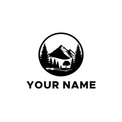 10816-mountain and pine tree ...