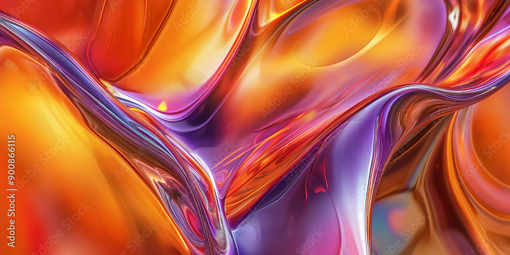Aufkleber abstract background flowing liquid shape melted wavy surface