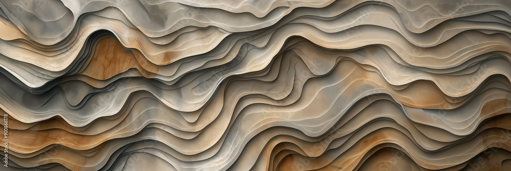 Aufkleber Abstract background forming an organic pattern with wavy lines
