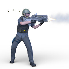 戦士　3DCGレンダリング