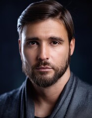 Fototapeta premium portrait of a man, serious looking to the camera