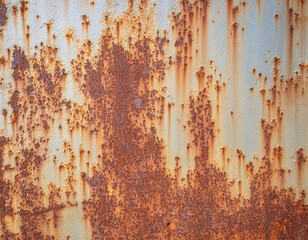 Close-up of a rusty metal surface, showing the texture and patterns of corrosion. Provides a gritty and industrial feel.