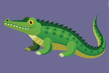 Obraz premium Crocodile Animal isolated flat vector illustration 