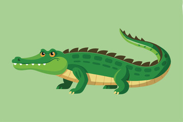 Crocodile Animal isolated flat vector illustration 