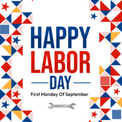 Obraz premium First Monday of September is celebrated as Labor Day in the United States of America, background