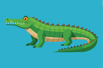 Crocodile Animal isolated flat vector illustration 