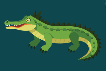 Crocodile Animal isolated flat vector illustration 