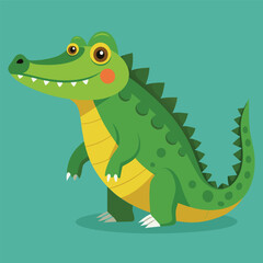 Crocodile Animal isolated flat vector illustration 