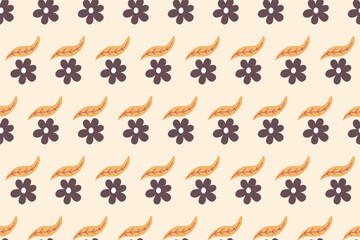 Abstract flower seamless pattern background