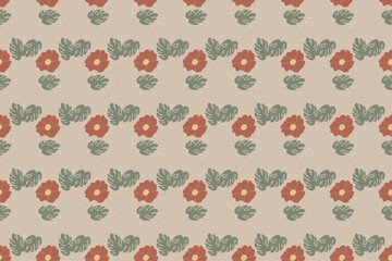 Abstract flower seamless pattern background